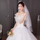 Beiyao 88 one-shoulder French light 2025 dress loose floor-length wedding dress with three-plus accessories XL