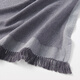 MUJI Indian cotton multi-purpose cloth with tassels pure cotton dishcloth household cover cloth charcoal gray