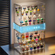 KAMAN Figure Display Cabinet Blind Box Storage Rack Lego Bubble Mart Storage Box Transparent Acrylic Display Box Transparent Extra Large/4 Layers 1