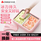 CHIGO (CHIGO) fried yogurt machine ice cream machine home frying ice machine children's DIY ice making machine home made fried milk ice board fried ice cream Internet celebrity fried ice plate artifact coconut milk white mandarin duck plate [26*21CM] 304 food grade ice shovel