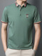 Olj Luxusmarke Herren Sommer New Polo Shirt Herren kurzärmeligte Revers-T-Shirt gestickt modisch Casual Herren Top Marine Blue M.