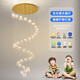 
Opp Lighting (OPPLE) 2025 new duplex building large chandeliers simple crystal villa living room air-loaded spiral stair long hang 1139 full spectrum a9738 head-