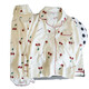 S.SOFEA women's pajamas spring and autumn thin cloud cotton sweet ins style loose home clothing set 826# big cherry 170 M
