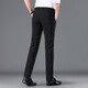 Jiumuwang Pantalones casuales para hombres Pantos de negocios delgados Pantalones de negocios rectos Pantalones largos de seda de hielo delgada para hombres 719 Negro 40
