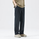 
Queli Tiansi denim casual pants for men's summer thin loose straight pants for men's drooping ice silk trousers new men's pants TMYC-1048-Black XL