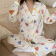 荣西图（RONGXITU）春秋季薄款睡衣女长袖家居服套装 Q9227# 170 M