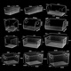 [Good office helper] A4 storage box basket desktop transparent acrylic books document paper book makeup 4876 4877 4878 one each PET high transparency