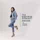 Levis Einkaufszentrum Ice Cool Serie 25 Sommer Neue Frauen 724 hohe Taille Slim Straight Jeans 18883 000 28 (28)