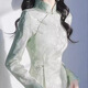 Ziweiqi Purple Satin Nouvelle chemise boutonnée de style chinois pour femmes violet 4839 m