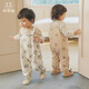 Guiqi Bear, cute overalls for boys and girls, spring and autumn infant jumpsuits, children's pants, fashionable going out, milkshake apricot Shangxia Ruoan 100