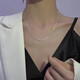 OAH solid silver sterling silver 999 men's necklace men's and women's same style Chopard chain plain chain fashionable and versatile Internet celebrity same style Lao Fengxiang same style high purity - sterling silver Chopard chain - same style for men and women Lao Fengxiang same style 5.559g 45 long fine quality solid