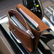 Yose (youse) Retro handgefertigtes Münzen Brieftasche oberste Schicht Gemüse gebräunte Münzbrieftasche Männer und Frauen Mini Real i Pickup Tasche Kleiner Brieftaschenlizenz dunkelbraunes Gemüse gebräunt