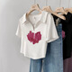
RONGXITU summer slim slim shirt niche design short shirt for women 702-white-09 XL