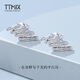 TTMIX Fashion Car Flower Platinum Earrings Women's pt950 Platinum Earrings Temperament and High-end Feeling for Your Girlfriend 3.5-3.7g