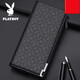 Playboy (Playboy) Playboy Wallet Herren Lange Large-Kapazitätskarten-Tasche Brieftasche mehrerer Kartenhand-Grab-Tasche Kupplung Wallet Herren Mode grau 9731-0h [Verbesserte Kapazität]