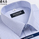 
MAYOR Yager Men's Short Sleeve Shirt Summer Pure Cotton No-Iron Middle-aged Casual Business Professional Clothing Plaid Shirt Blue Dx6636 42