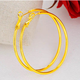Chinese Valentine's Day gold earrings European and American fashion temperament 18k gold large hoop earrings for your girlfriend. The same style 60mm earrings from the gold store