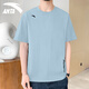 Anta quick-drying T-shirt short-sleeved men's thin style 2025 summer new ice silk quick-drying clothes round neck half-sleeved running fitness clothing 7114-8 Wing spread blue L (175)