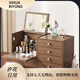 Dust-proof cosmetics storage box wooden dresser desktop drawer-type large-capacity skin care dust-proof cosmetics with mirror 9*25c