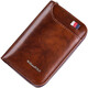 Williampolo Kaiser Paul Card Bag Herren neuer Lederkartenbeutel Brieftasche mit großer Kapazität Access Control Card Hülle Multi-Card-Kartenbeutel 9 Karten-Schwarze Kreuzmuster