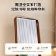 木尔雅实木全身镜落地镜家用可移动立体式穿衣镜子卧室简约大镜面试衣镜 胡桃色-高清防爆【全实木】 现货【送货上门】