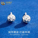 CHINA GOLD PT950 platinum round bead earrings for women new simple platinum Valentine's Day birthday gift for girlfriend and wife platinum round bead earrings about 1.1g