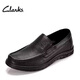 Clarks men's shoes 2025 summer genuine leather casual soft sole hollow hole-punched breathable cover foot sandals men's black 38