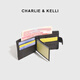Charlie / Kelli Marke Light Luxury CK Wallet Herren Horizontaler kurzer Aufbewahrungskartentasche Münzbrieftasche Geburtstagsgeschenk für Freund Kaffee [Praktisches Geschenk für den chinesischen Valentinstag]