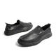 Senda Loafer men's shoes summer new style shopping mall same style one-legged bean shoes casual leather shoes 1BH01BM3 black 43