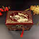 Мать мать-пирожные с мать-пирожественной ювелирной коробкой Pingyao Shining Lacquerware Flipper Mother Perl