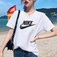 耐克（NIKE）女装运动套装25夏新款舒适透气短袖T恤休闲宽松针织长裤 两件套 休闲T恤+宽松五分裤 M