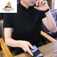 Scarecrow summer embroidered stand-collar T-shirt for men short-sleeved retro Tang suit Chinese style men's half-sleeved trendy brand ice silk trend 9193 green 2XL 125-145Jin [Jin equals 0.5 kg]
