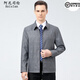 Anislun noble light luxury brand wool jacket men's jacket lapel solid color non-iron breathable comfortable middle-aged business casual jacket thick loose large size wool top men 2285 blue size 185/XXL