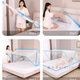 Qumuye Folding Mosquito Net Installation-free Student Dormitory Portable Mosquito Net Anti-mosquito Cover Home Single Bed Lazy Mosquito Net Blue Basic Model 190cm*80cm*80cm Suitable Bed 0.9m