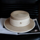 Tochino straw hat spring and summer new style French flat top small fresh wide brim sun hat pleated white sun protection sun hat beige rice belt M (56-58cm) one size fits all adjustable
