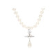 Vivienne Westwood (Vivienne Westwood) purchasing spot Queen Mother Necklace Star Same Style Flagship Authentic Saturn Pearl Necklace Gift Birthday Gift Silver-Saturn Pendant Clavicle Chain