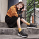Skechers Women's Shoes Spring Retro Panda Zapatos Casual Bear Sports Shoes Dad Shoes 11979 FACTRA OFICIAL AUTENTIC NEGRO/ORO 11979-BKGD 35