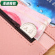 Yunluo's new Korean version solid color draw belt 3 fold women's wallet fashionable buckle student long coin wallet clutch card bag black