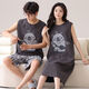 Hualin Fashion Pyjamas Sommer Baumwolle 2025 Frauen kurzärmelige Nachthemd Cartoon süße Männer Sommerkleidung Set 829 170 Frauen m