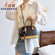 Kimberley Kangaroo Shell Bag Damenhandtasche kleine Tasche 2025 Neue trendige Crossbody -Tasche, die vielseitige alte Blumen Umhängetasche Kaffee großer Größe Schal pendeln