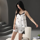 Clolv Kiss Pyjamas avec poitrine pour femmes pour l'été à glace mince Soil sans manches en dentelle sexy