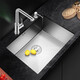 Jiang Zhiai 304 stainless steel sink single-slot under counter basin embedded handmade basin kitchen hand washing and vegetable basin single tank size 4840 basic model without faucet set