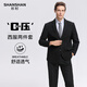 SHANSHAN Shanshan suit men's slim-fitting four-season business elastic suit casual men's jacket simple wear-resistant suit black 46/170(88A)