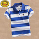 G.Duckkids Kinderkleidung Jungen Sommerkleidung Kinder kurzärmeligte T-Shirt mittelgroße Kinder mit reinem Baumwollstreifen-Basishemd Lapel-Baby halbärmelig T-Shirt Trend 1392 One Size CM
