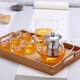 Dingwu glass tea set complete tea set teapot tea cup set home kung fu tea set with filter office tea cup glass tea set 9-piece set