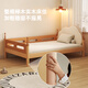 Niguo Niguo Full Massivholz Kinderbett mit Leitplanke, Mutter-Kind-Dragbett, hohes und niedriges Ziehbett, kleine Wohnung, Buchenwolkenprinzessinbett, stille Riemenscheibe-Schleppbett + Drei Messungen + Kiefernholz Bettbrett 1350 mm*2000 mm