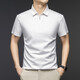 Lilang Seidenlinie Kurzarm T-Shirt Herren Sommer neuer Stil Casual Revers atmungsaktivem Halbzipper-Polo-Hemd Obergrün L.