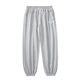 Gtyuwvg400g Super Soft plus Samtsporthosen für Männer 2024 Herbst- und Winter-Gelegenheits-Sporthosen für Männer Hong Kong Style Lose 683 Light Grey Plus Velvet 4xl