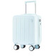 小米有品20×30×40小型迷你轻便登机箱女旅行春秋航空14寸静音行李拉杆箱 烟白 14寸【二节拉杆+内里隔层内衬】