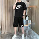 NBA Kids-nike polyvalent à tendance fraîche Shorts d'été convient le beau coton pur pur t-shirt polyvalent en vrac hommes nike blanc t bleu et rouge gros étiquette + pantalon noir nike enfants 12034-45jin [Jin est égal à 0,5 kg]